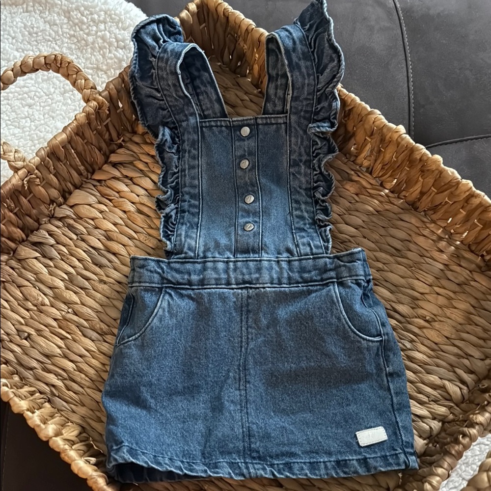 7 For All Mankind Denim Ruffle Jumper